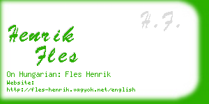 henrik fles business card